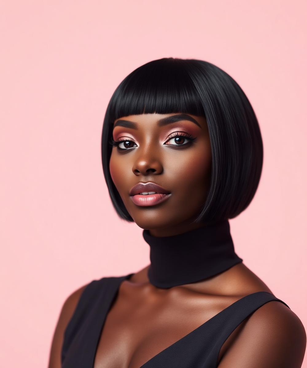 Belle Hair customer wearing a wig